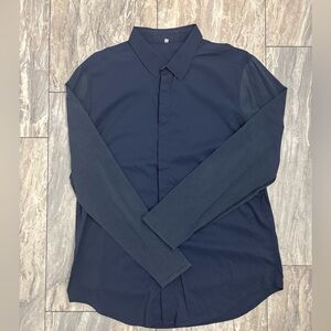 Lululemon men’s navy blue dress shirt